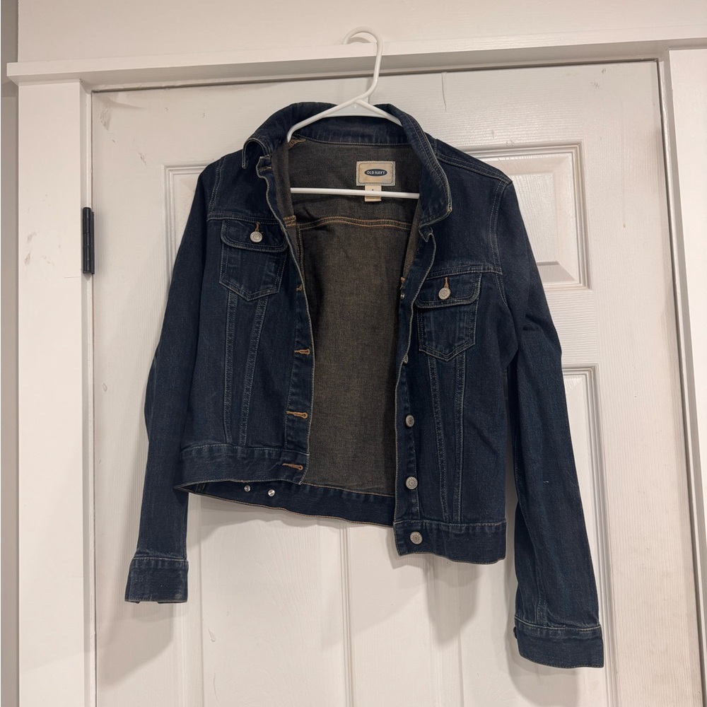 Old Navy Women's Dark Blue Jean Jacket